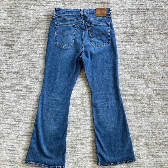 Levi's 726 Flare High Rise Size 30x30 Jeans Western Y2K 2000s Classic Blue Denim - Picture 6 of 8
